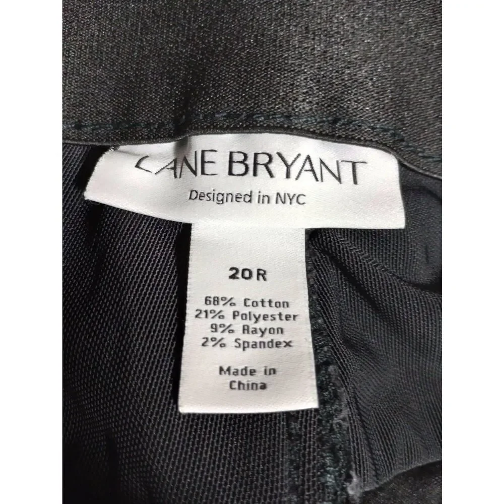 Lane Bryant Black Denim Jeans‎ Womens 20R Straight Leg Stretch Faded Wash